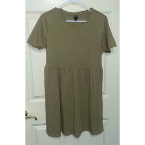 Casual Olive Green Dress